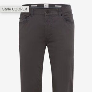 Brax Mens Marathon Satin 5 Pocket Cooper Fancy Pants 42x34 NWT Graphite
